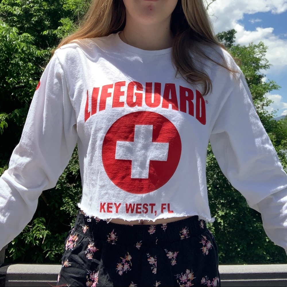 Lifeguard long sleeve crop top